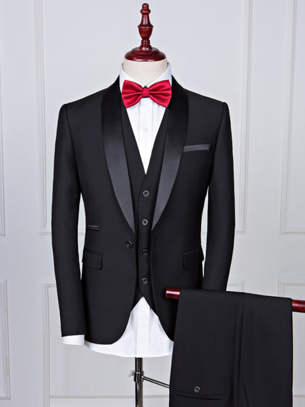 Men's Stylish Lapel Collar Business Suit - Vitalis Collection