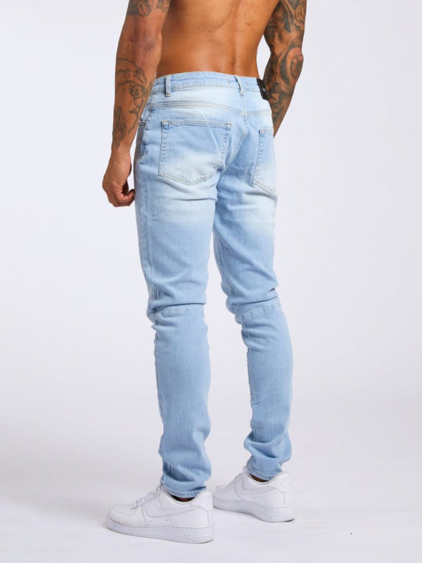 Men's solid slim fit basic skinny jeans - Vitalis Collection