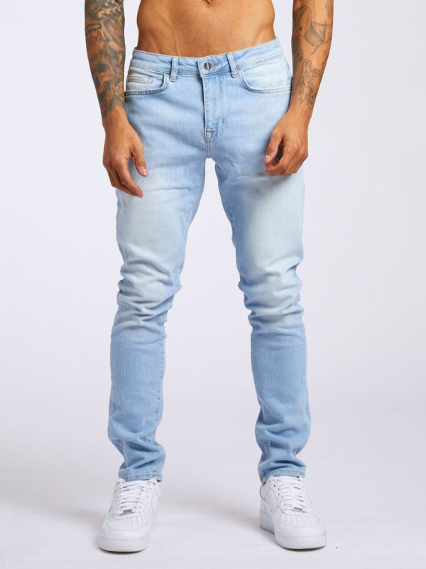 Men's solid slim fit basic skinny jeans - Vitalis Collection