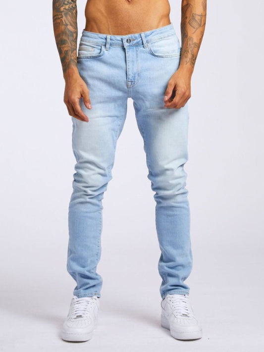 Men's solid slim fit basic skinny jeans - Vitalis Collection