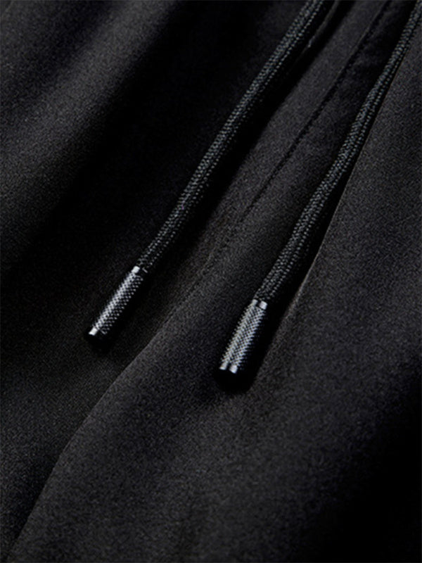 Ice silk quick-drying breathable fitness drawstring casual side zipper trousers - Vitalis Collection