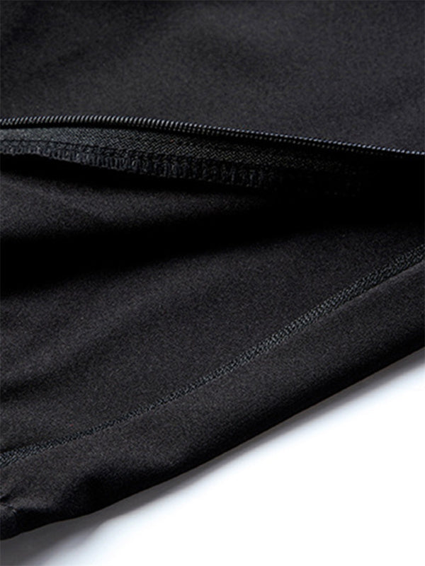 Ice silk quick-drying breathable fitness drawstring casual side zipper trousers - Vitalis Collection