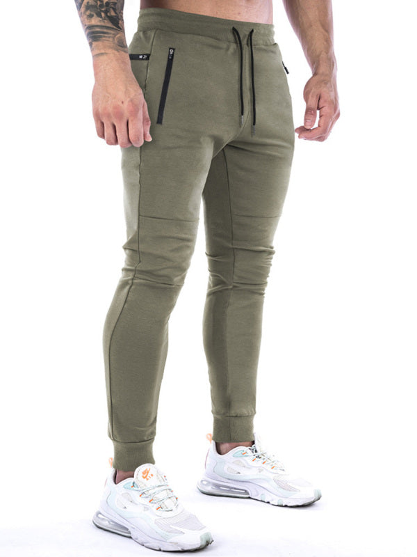 Men's fitness sports back hanging towel feet training pants - Vitalis Collection