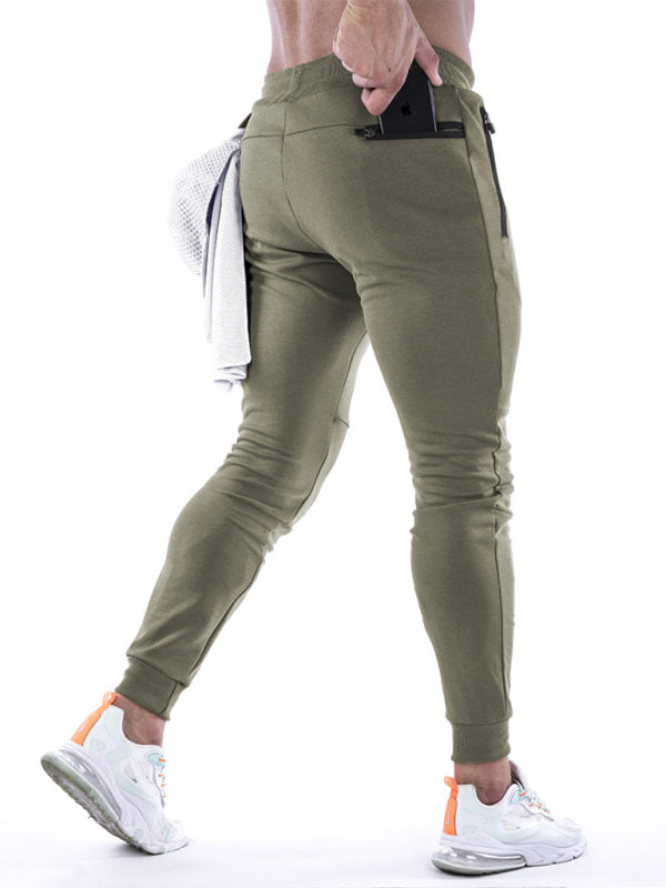 Men's fitness sports back hanging towel feet training pants - Vitalis Collection