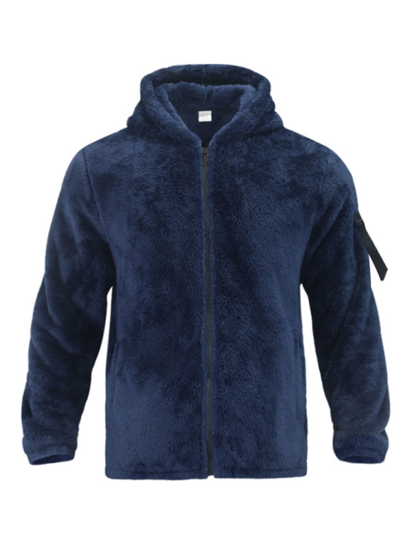 Men's warm jacket, loose hooded casual jacket - Vitalis Collection