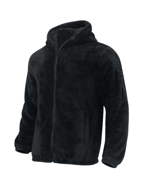 Men's warm jacket, loose hooded casual jacket - Vitalis Collection
