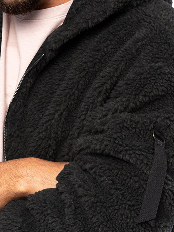 Men's warm jacket, loose hooded casual jacket - Vitalis Collection