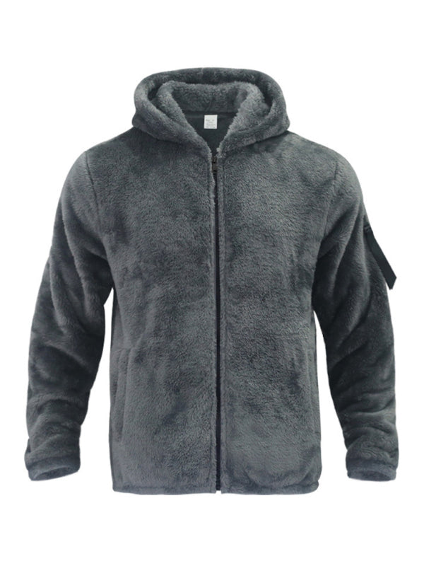 Men's warm jacket, loose hooded casual jacket - Vitalis Collection