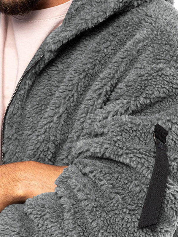Men's warm jacket, loose hooded casual jacket - Vitalis Collection