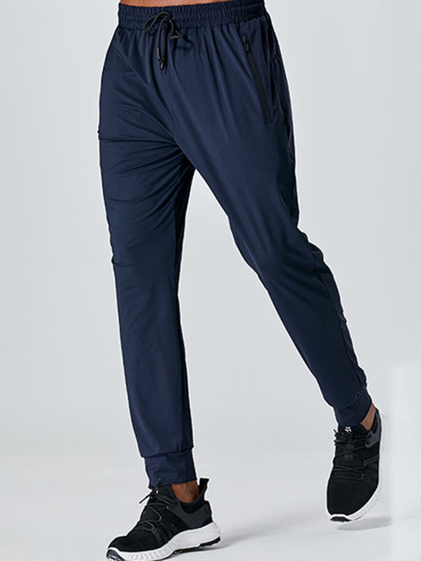 Men's Quick-Dry Fitness Elastic Zipper Pants - Vitalis Collection
