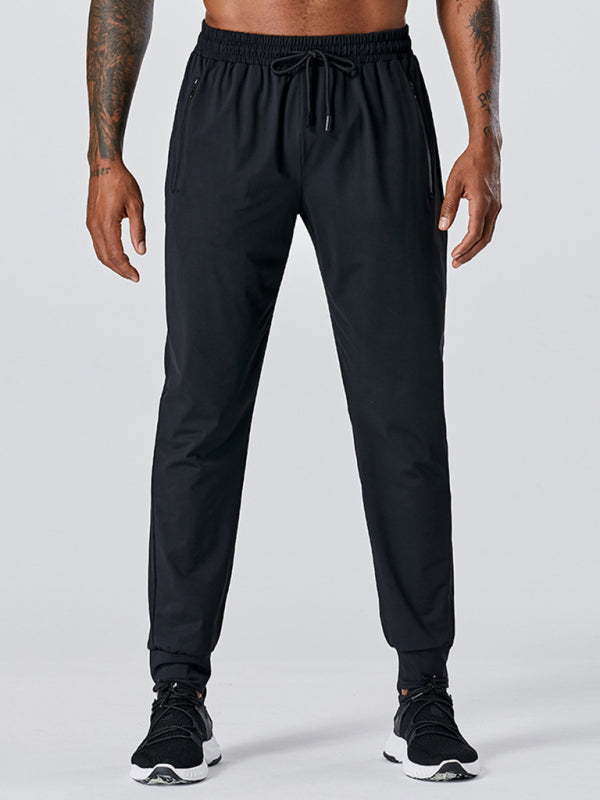 Men's Quick-Dry Fitness Elastic Zipper Pants - Vitalis Collection