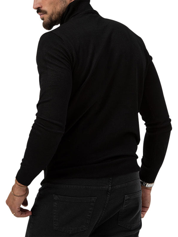 Simple base shirt high collar long sleeve T-shirt - Vitalis Collection