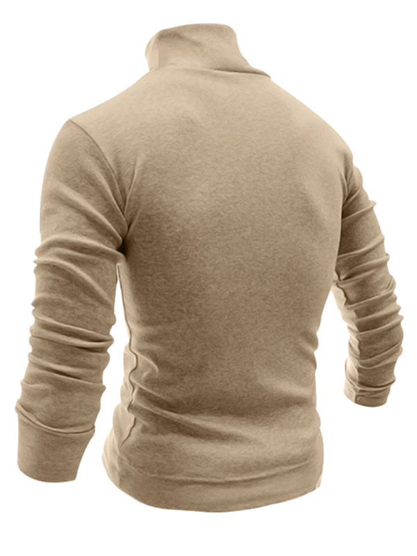 Simple base shirt high collar long sleeve T-shirt - Vitalis Collection