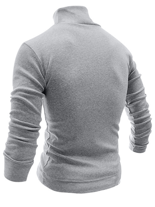 Simple base shirt high collar long sleeve T-shirt - Vitalis Collection