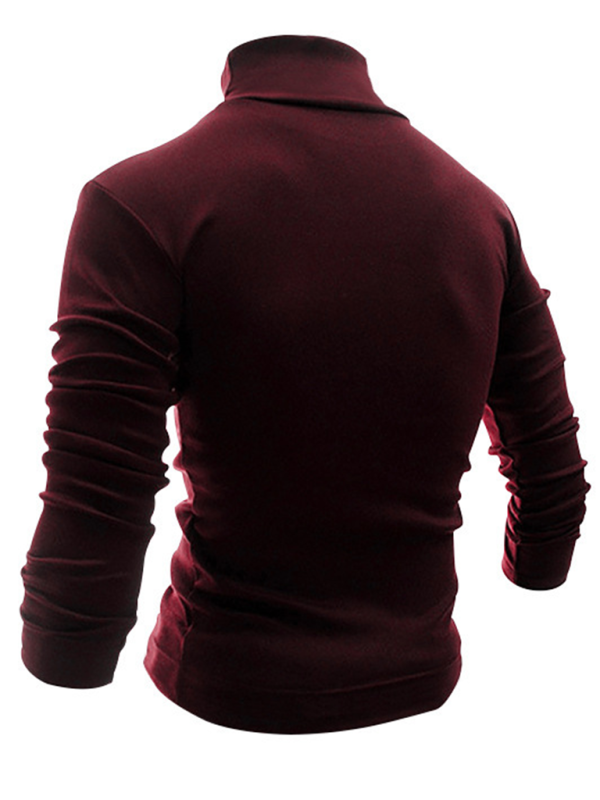 Simple base shirt high collar long sleeve T-shirt - Vitalis Collection