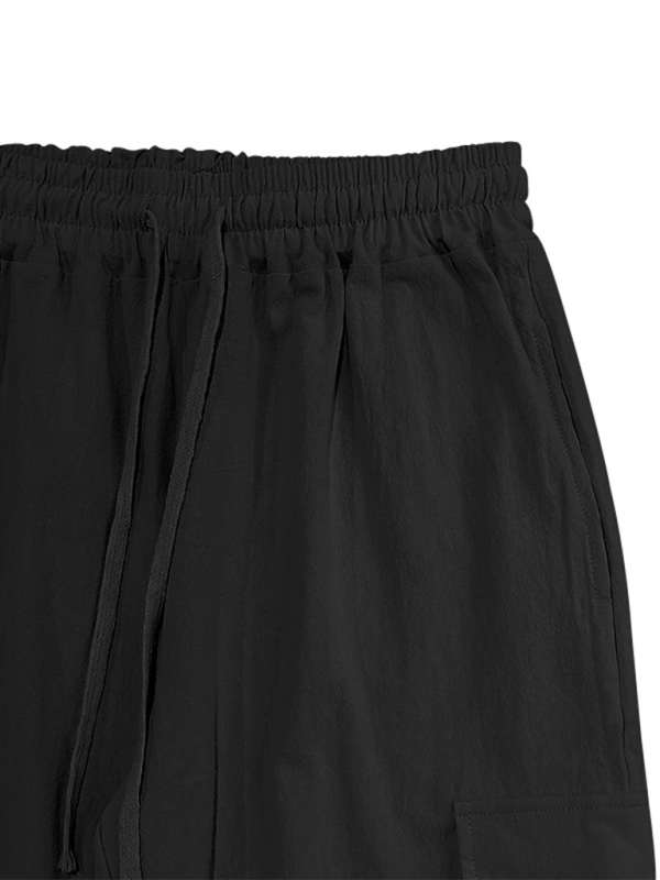 Casual cuffed multi-pocket drawstring trousers - Vitalis Collection