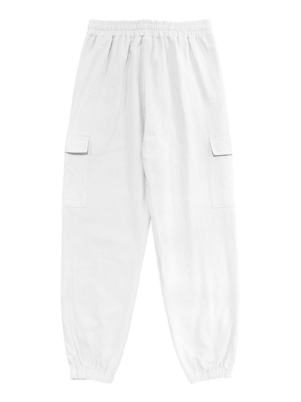 Casual cuffed multi-pocket drawstring trousers - Vitalis Collection
