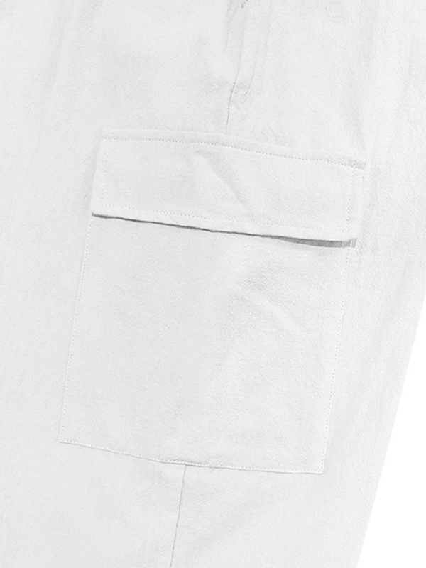 Casual cuffed multi-pocket drawstring trousers - Vitalis Collection